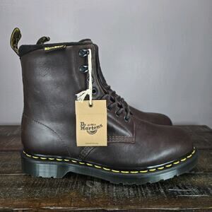 NEW Dr. Doc Martens 1460 Pascal Mens Size 9 Leather Combat Boots WarmWair Brown